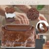 Personalized Men's Leather Toiletry Bag,Shaving Kit Groomsmen Gifts,Custom Name Mens Toiletry Bags for Traveling,Gifts for Boyfriend Dad Husband Birthday Anniversary Christmas Wedding (Coffee) view 4