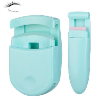 2-in-1 Travel Eyelash Curler Set - Wide Angle & Partial Curler With Replaceable Silicone Pads, Compact & Lightweight(Green)