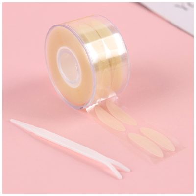 Double Eyelid Sticker 600PCS/Pack Makeup Clear Gray Beige Eyelid Stripe Big Eyes Invisible Double Fold Eyelid Shadow Tape Sticker Beauty Tool Double Eyelid Stickers(Beige L)