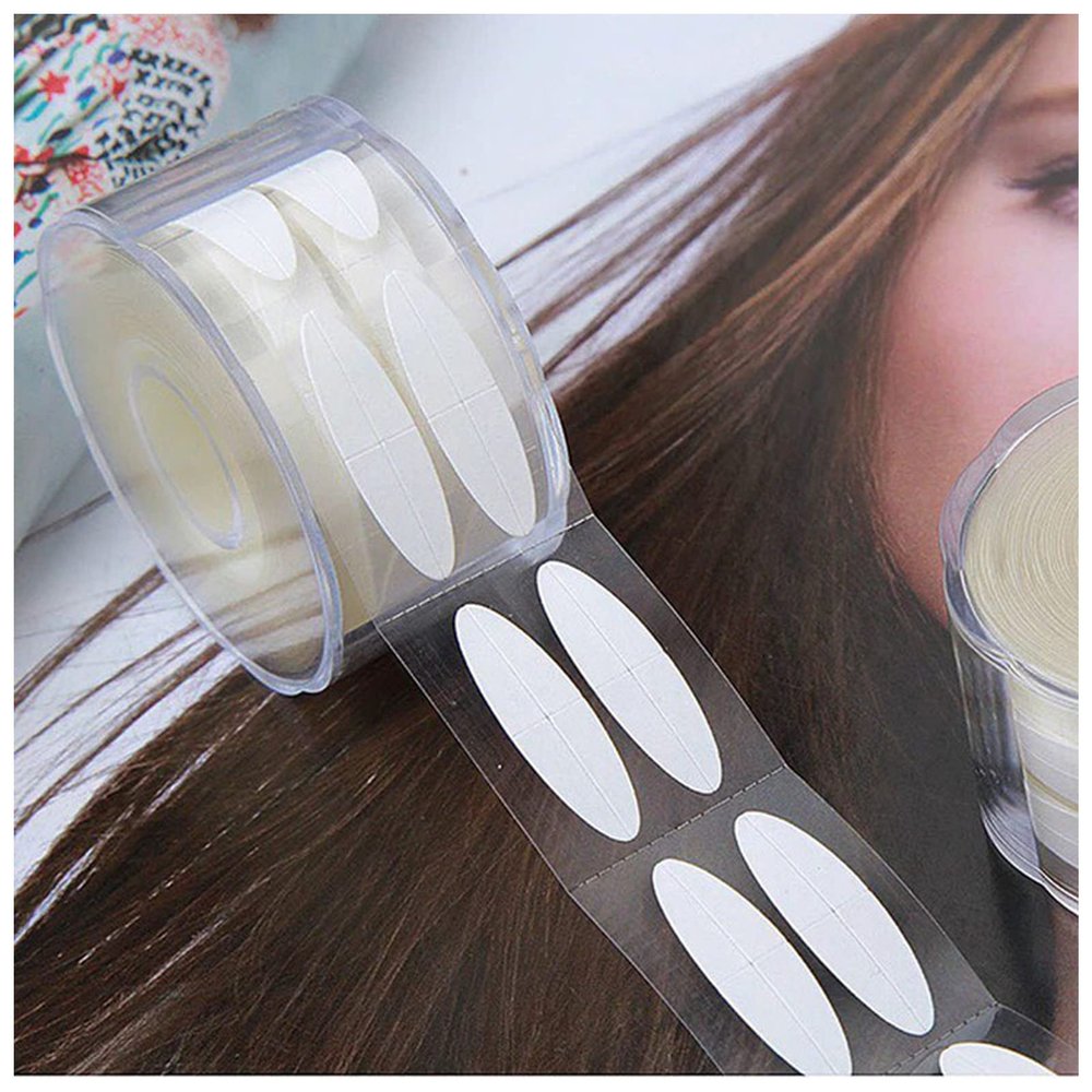 Double Eyelid Sticker 1 Roll Shape Double-Sided Adhesive Stripe Makeup Eyeliner Invisible Double Eyelid Tape Stickers Beauty Tools Double Eyelid Stickers(Half Circle)