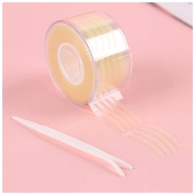 Double Eyelid Sticker 600PCS/Pack Makeup Clear Gray Beige Eyelid Stripe Big Eyes Invisible Double Fold Eyelid Shadow Tape Sticker Beauty Tool Double Eyelid Stickers(Beige S)