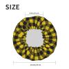 Classic Yellow Buffalo Plaid Print Shower Caps for Women, Reusable Double Layers Elastic Band Long Hair Bath Caps for Shower view 2