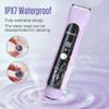 2 in 1 Bikini Trimmer for Women Dual Head Electric Shaver with LED Display,IPX7 Waterproof Wet & Dry, Painless Shaver for Underarm Leg Arm Body Face Private Area Purple view 4