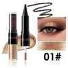 UOCK Dual-Ended Eyeshadow + Eyeliner - metallic liquid eyeshadow, gel eyeliner stick and glitter eyeshadow eye makeup set (01#) view 2