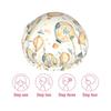 Retro Hot Air Balloon A Print Shower Caps for Women, Reusable Double Layers Elastic Band Long Hair Bath Caps for Shower view 3