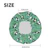 Cute Panda Cartoon Print Shower Caps for Women, Reusable Double Layers Elastic Band Long Hair Bath Caps for Shower view 2