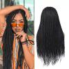 Synthetic Box Braids Wig, 28 Inch Long, 13x4 Lace Front, Black view 2