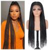 Synthetic Box Braids Wig, 28 Inch Long, 13x4 Lace Front, Black view 4
