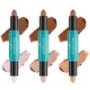 2-in-1 Contour & Highlighter Stick - Dual-Ended, Waterproof, Long-Lasting, for All Skin Tones (02# Lotus root Pink + Coffee) view 1