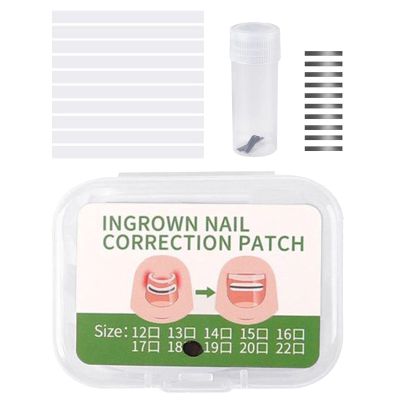 Nail Correction Patches - 10 Piece Corrective Patches for Toe Nails - Corrector Strips Stickers for Repair Care Women Men Adult Foot Home