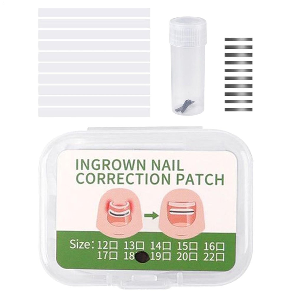 Nail Correction Patches - 10 Piece Corrective Patches for Toe Nails - Corrector Strips Stickers for Repair Care Women Men Adult Foot Home