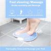 KoovDem Silicone Shower Foot Scrubber Massage Pad,Back Washer Exfoliating Bath Wash Pad, Wall Mounted Slip Suction Cups for Foot Care and Back Exfoliation Spa(Green+Gray) view 4
