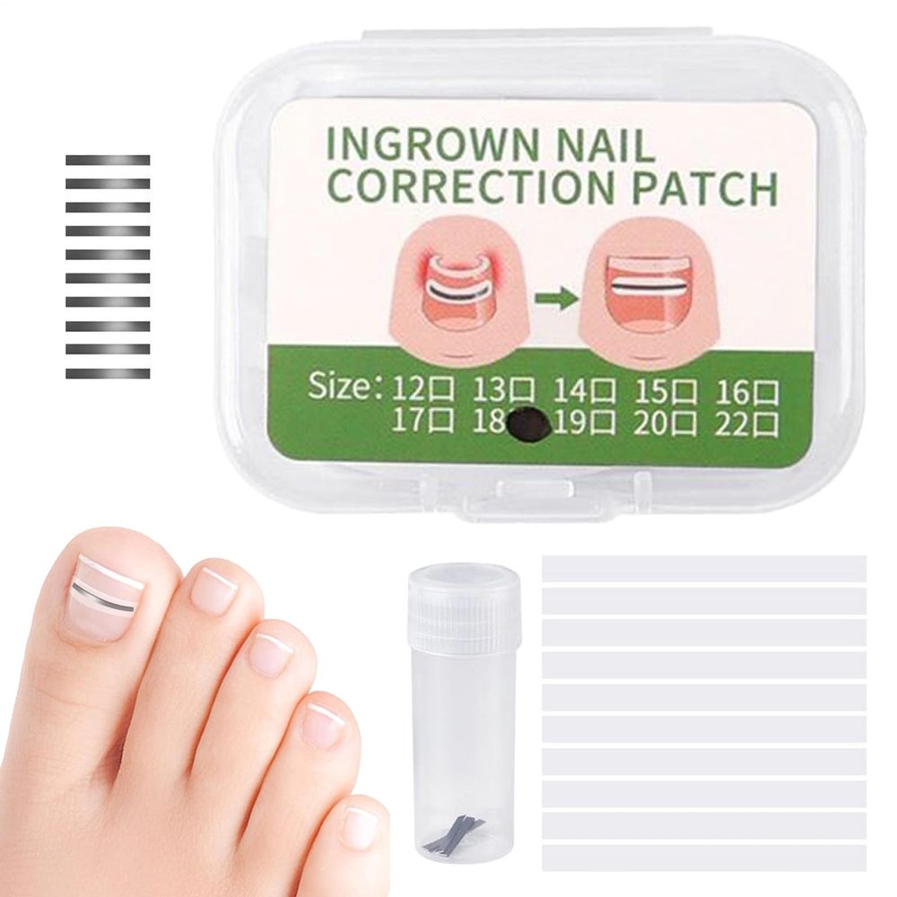 Nail Correction Patch | 10 Piece Correction Patches for Toe Nails | Corrector Strips Stickers for Repair Care Women Men Adult Foot Home