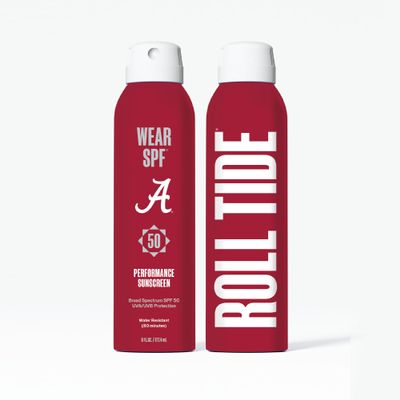 University of Alabama Crimson Tide WearSPF 50 Performance Sport Sunscreen Spray, 6 Fl oz.