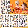 166Pcs Halloween Party Favors - Cute Halloween Tattoos Supplies Goodie Bag Stuffers for Halloween Decor Indoor, 4 Sheets Halloween Tattoos & Halloween Decorations Gifts for Party & Cosplay view 2
