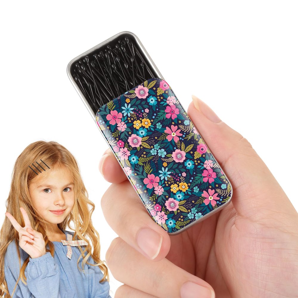 mini bobby pins,50 Count 1.38 inch Metal Hair Clips for Children,Girls and Women,Suitable for All Hair Types (Black Hair Clip-01)