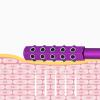 Betypura 30-Stone Facial Roller - Cooling Face & Neck Massager Tool for Skin Rejuvenation | 360 Contouring with Germanium Stones & Aircraft Aluminum | Portable 7.6" Beauty Roller - Purple view 4