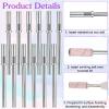 12 Pcs Mandrel Nail Drill Bits,Mandrel Bits for Small Sanding Bands,3.1 MM 3/32 Shank Mini Mandrel Bit for Acrylic Nails Manicure Pedicure Tool Electric File Machine view 3