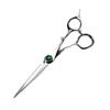 6 Inch Professional Barber Scissors with Green Gem, Steel Hair Cutting & Thinning Shears for Salon and Home Use, omic, Sharp Blades, Adjustable for Perfect Cuts view 1