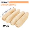 4PCS Natural Loofah Sponge, Biodegradable Loofah Sponge for Dishes, Bath, ShowerNatural view 3