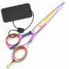 Professional Hair Cutting Shears, Professional Japan 440c 5.5 Rainbow Hair Scissors Cutting Barber scisors Haircut thinning Shears Hairdressing Scissors view 2