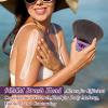 90MM Extra Large Self Tanner Kabuki Makeup Brush  Ultra Soft Dense Vegan Bristles for Body Makeup, Bronzer & FoundationApplies Tanning Mousse, Lotion & Self TannerWet & Dry (Purple) view 4
