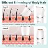 Bilitase Bikini Trimmer for Women,3-in-1 Electric Shaver for Women,Rechargeable Painless Pubic&Facial Razor for Sensitive Skin,Lip,Arms,Legs with LED Display (Gradient Green) view 3