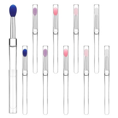 10 PCS Silicone Lip Lipstick Applicator, Silicone Lip Brushes with Caps, Reusable Mask Applicator for Applying Lips Gloss Balm, Lips Scrubber