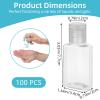 zisiueel 100 Pcs 1oz Travel Bottles - Mini Clear Bottles with Flip Caps, Portable Empty Refillable Containers for Shower Gel, Face Creams, Body Lotions view 2