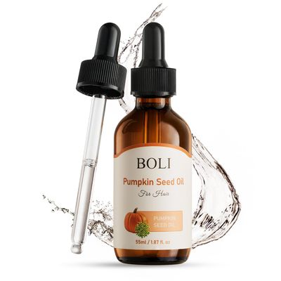 BOLI Pumpkin Seed Oil, Pumpkin Oil for Dry Damaged Hair, Moisturizing Scalp, Nourishment for All Hair Types (1.87fl. oz)