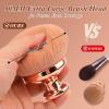 90MM Extra Large Self Tanner Kabuki Makeup Brush  GlorBrochas Ultra Soft Dense Vegan Bristles for Body Makeup, Bronzer & FoundationApplies Tanning Mousse, Lotion & Self TannerWet & Dry (Rose-Gold) view 3