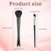 2 Pcs Nose Contour Brushes, 7 Inch 2-In-1 U-Shaped and Fluffy Brush Contour Blending Black Angled Brush Set Angled Tilt Brushes for Nose Sculpting Highlighting Defining Seamless Contouring view 2