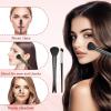 2 Pcs Nose Contour Brushes, 7 Inch 2-In-1 U-Shaped and Fluffy Brush Contour Blending Black Angled Brush Set Angled Tilt Brushes for Nose Sculpting Highlighting Defining Seamless Contouring view 3