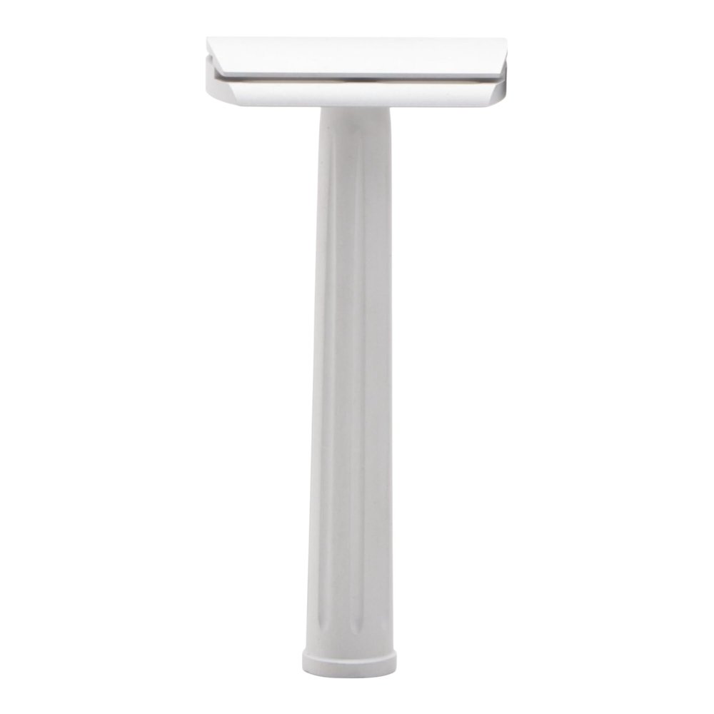 Rex Supply Co. Page Three Piece Double Edge Safety Razor  Aircraft Aluminum Finish, Ultra-Light CNC-Milled Razor for Men, Durable Smooth Shaver Compatible with All Standard DE Blades