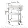 3 Tier Rolling Storage Trolley with Removable Beauty Bowl & Trash Can, Ideal for Beauty Salon, Clinic, Office & Bathroom nization (Color 1) view 2