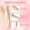 4PCS Metal Makeup Spatula, Mini Reusable Face Mask Applicator, Cool Feeling Cosmetic Spatula, Skincare Scoop for Personal Care, Eye Cream, Mixing and Sampling Masks (Square, Round) view 4