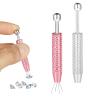 BACUTHY 2 Pack Piercing Ball Grabber Tool, Stainless Steel Piercing Tools for Changing Jewelry, Pearl Grabber Pick Up Tool with 4 Prongs for Tiny Objects Ic Chips Electronic Components view 1