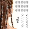 18pcs Snake Hair Clips Decoration Silver,Gold Hair Accessories for Braids,Metal Dreadlock Beads Set,Loc Jewelry for Black Women,Hairs Charms for Halloween Dreadlocks and Braiding view 1