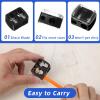 5Pcs Black Eye Pencil Sharpener for Women Lip Liner Pencil Eyeliner Eyebrow Sharpener Makeup Eyeliner Sharpeners for Pencils Double Cosmetic Handheld Sharpeners view 3