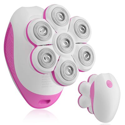 7D Electric Razor for Women: Full-Body Shaver for Legs & Face  Waterproof Wet/Dry Use with LED Light & Travel Cover  Smooth Close Bikini Shaver (Pink)