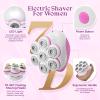 7D Electric Razor for Women: Full-Body Shaver for Legs & Face  Waterproof Wet/Dry Use with LED Light & Travel Cover  Smooth Close Bikini Shaver (Pink) view 2