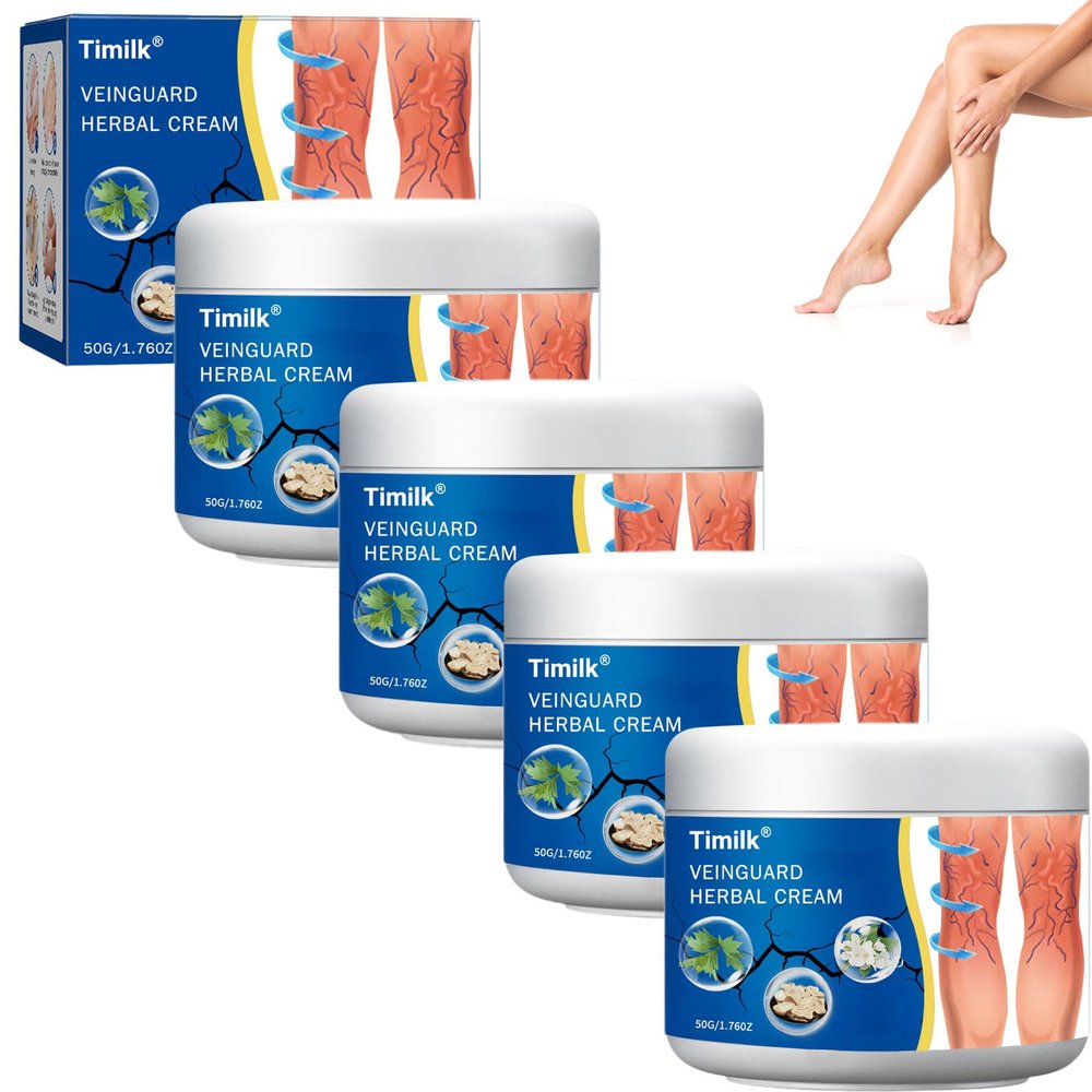 AFGAFG Timilk Varicose Veins Treatment for Legs - Improves Blood Circulation, Professional Varicose Veins Treatment Cream, varicose veins cream Suitable for All Skin Types - 50ml (4 Bottle)