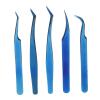8Pcs Lash Extension Tweezers, Stainless Steel Eyelash Extension Tweezers Set, Straight and Curved Tip Tweezers for Eyebrow Hair, Eyelash Extensions Girls, Women, Beginners view 4