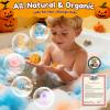 Halloween Bath Bombs for Kids Gifts: 9 Pcs Pumpkin Bath Bomb with Toys Inside Surprise Spider Light up Bath Toy Spooky Basket Stuffers for Kid Boys Girls Ages 3+ Bubble Fall Shower Steamers Bathroom view 2