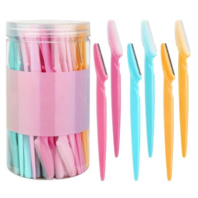 semofcen 66PCS Eyebrow Razor and Face Razor for Women Men Portable Face Dermaplaning Tool Eyebrow Hair Trimmer and Shaver with Protective Cover Safe and Newbie Friendly
