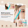 semofcen 66PCS Eyebrow Razor and Face Razor for Women Men Portable Face Dermaplaning Tool Eyebrow Hair Trimmer and Shaver with Protective Cover Safe and Newbie Friendly view 3