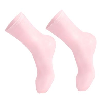 ELAYARD 1 Pair Moisturizing Foot Care Socks for Women Soft Breathable Design to Hydrate and Exfoliate Dry Cracked Skin for Home Pedicure and Spa Use Pink Honeycomb Cushioning S
