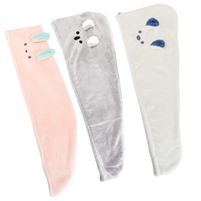 EPIGEIST 3pcs Quick Dry Hair Towel Wrap Super Absorbent Hair Cap for Women for Shower Gym Travel Salon Use Soft Comfortable Easy to Use Pink White Grey