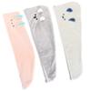 EPIGEIST 3pcs Quick Dry Hair Towel Wrap Super Absorbent Hair Cap for Women for Shower Gym Travel Salon Use Soft Comfortable Easy to Use Pink White Grey view 1
