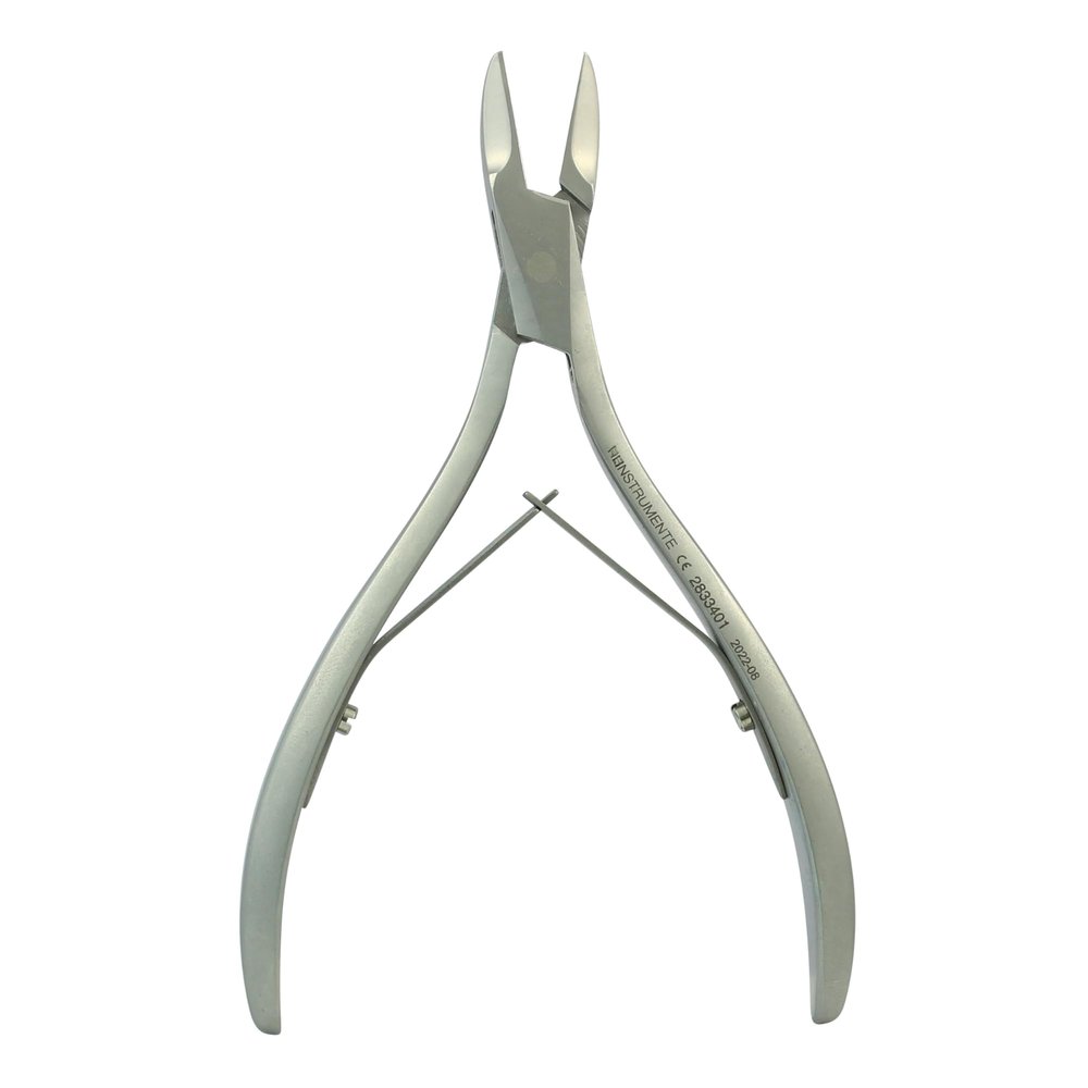 Rounded Nail & Corner Nipper  17mm Blade with Ergonomic Trapezium Grip  13cm Satin Stainless Steel Tool with Double Spring